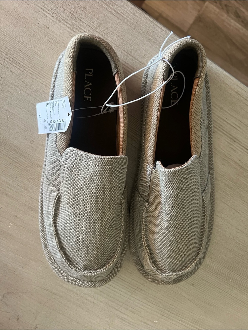 The Children's Place Boys' Slip-On Canvas Loafer Shoes • NEW WITH TAGS